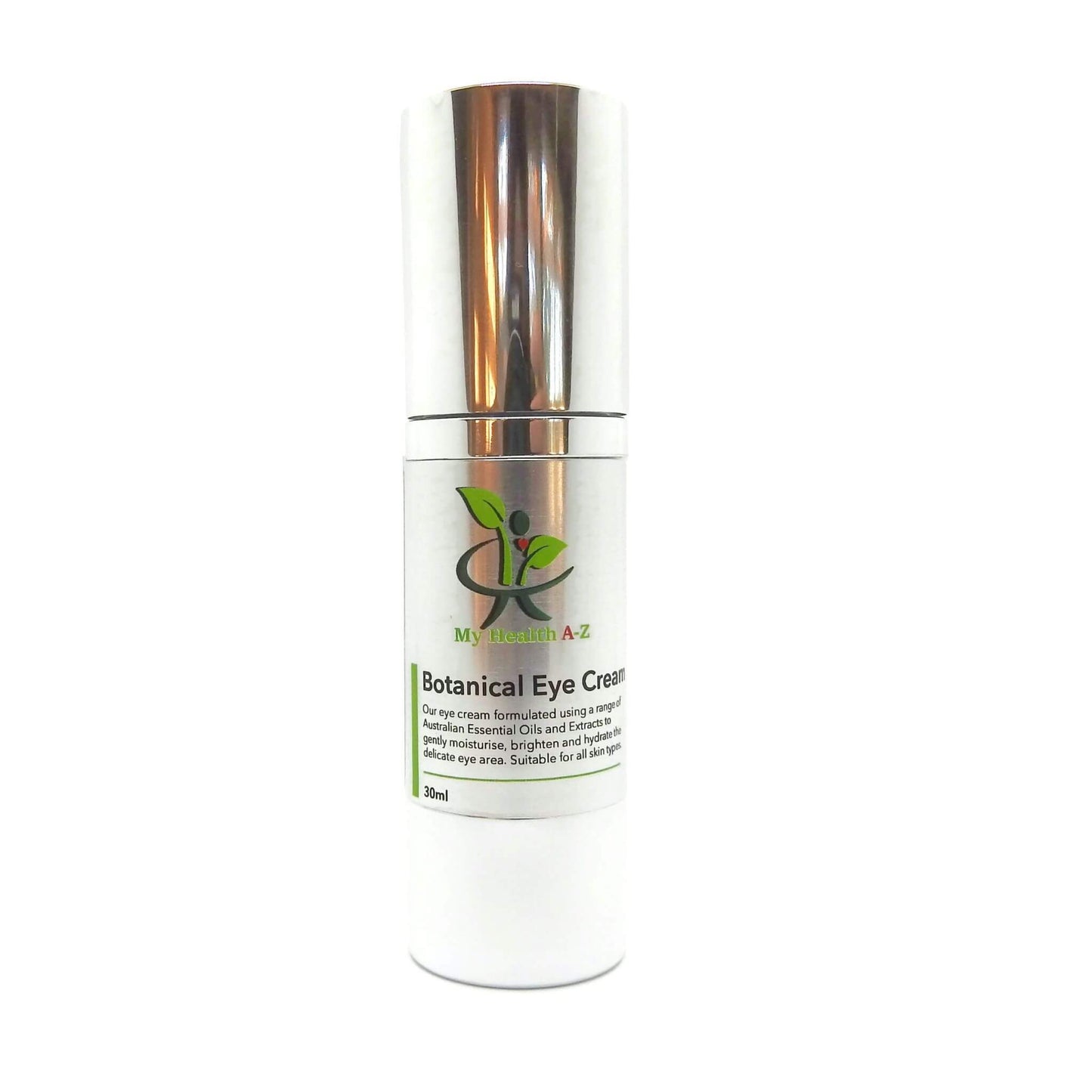 'My Health A-Z' Botanical Eye Cream bottle with a white background