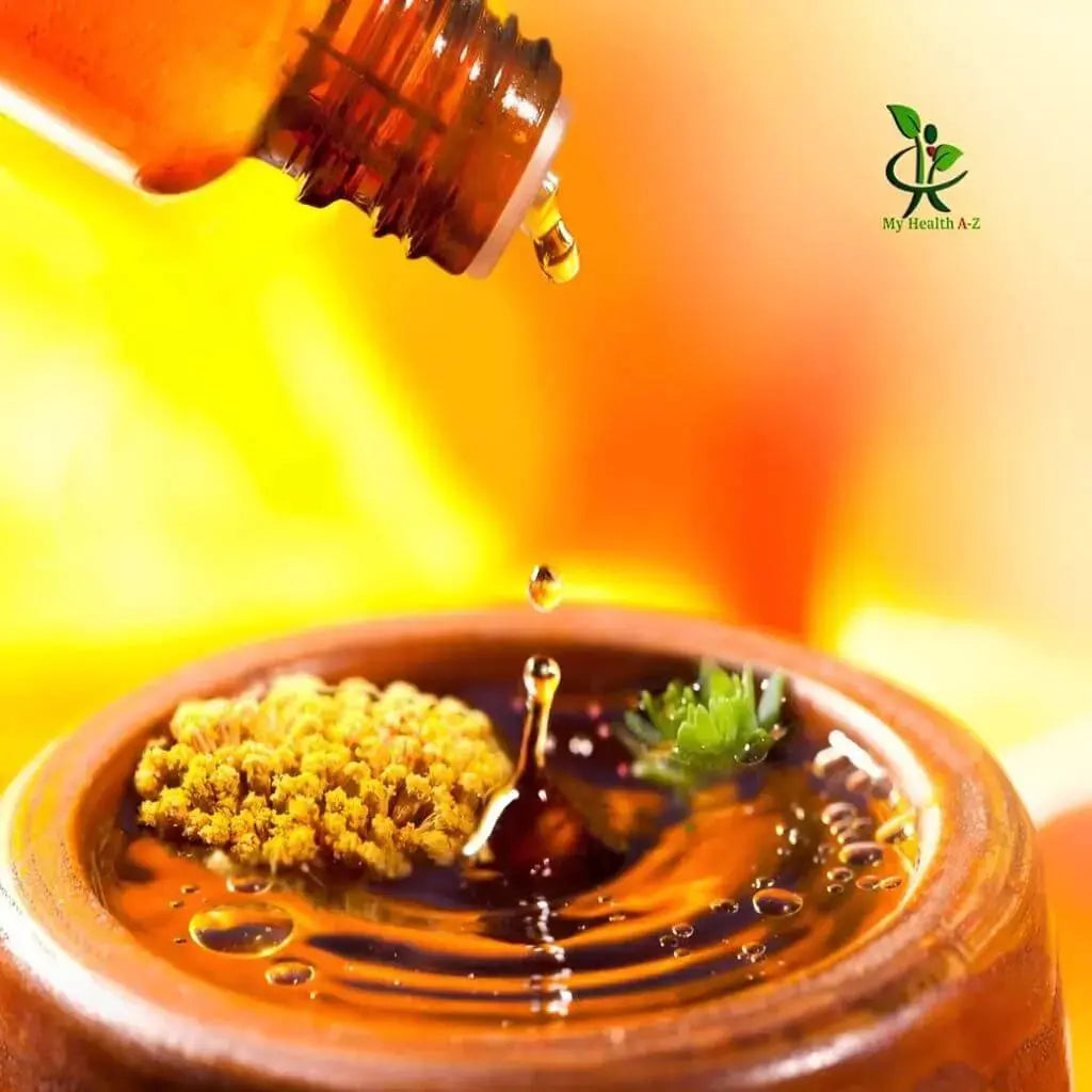 My Health A-Z Rosemary Essential Oil dripping into oil burner – pure rosemary oil for aromatherapy and focus