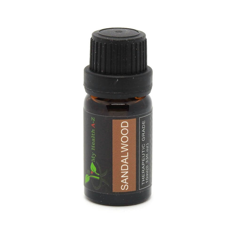 10ml bottle of sandalwood essential oil