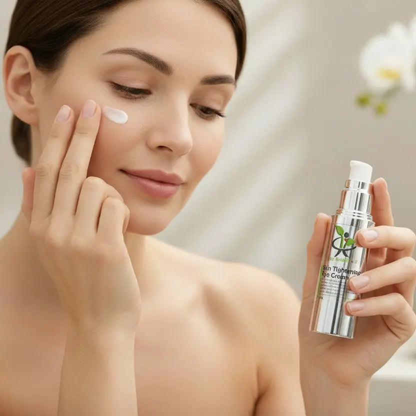 Skincare cream bottle labelled &