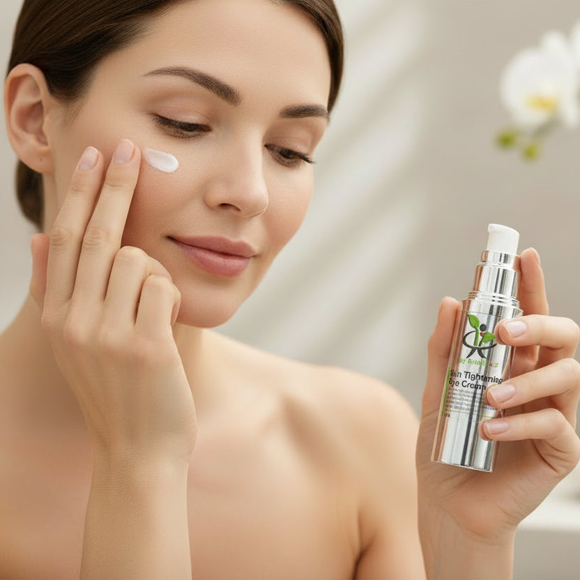 Skincare cream bottle labelled &