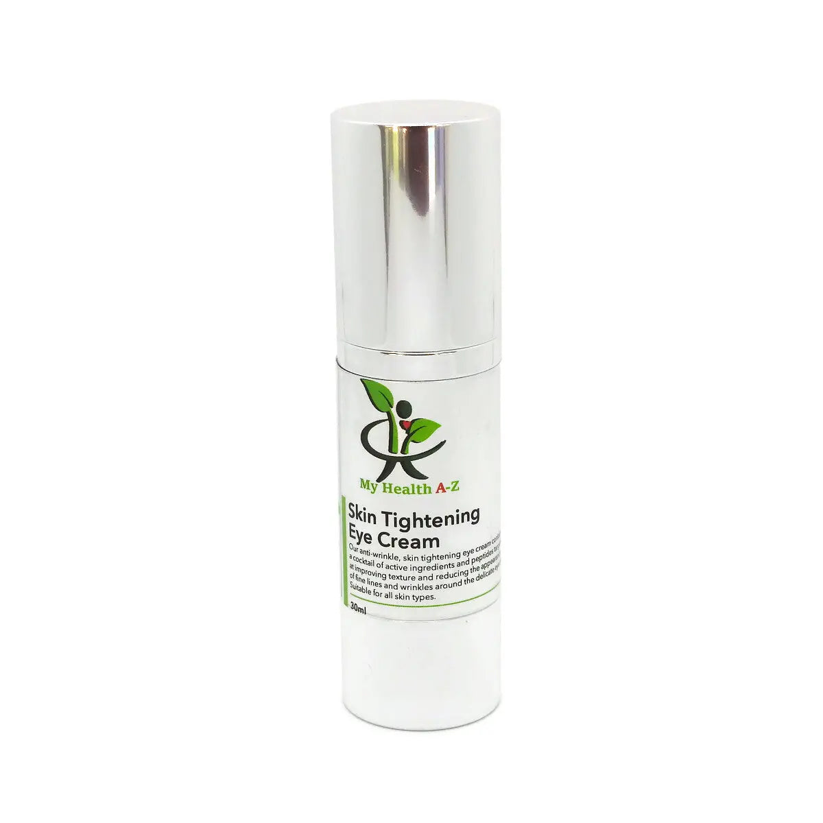 My Health A-Z Skin Tightening Eye Cream bottle with label on a white background