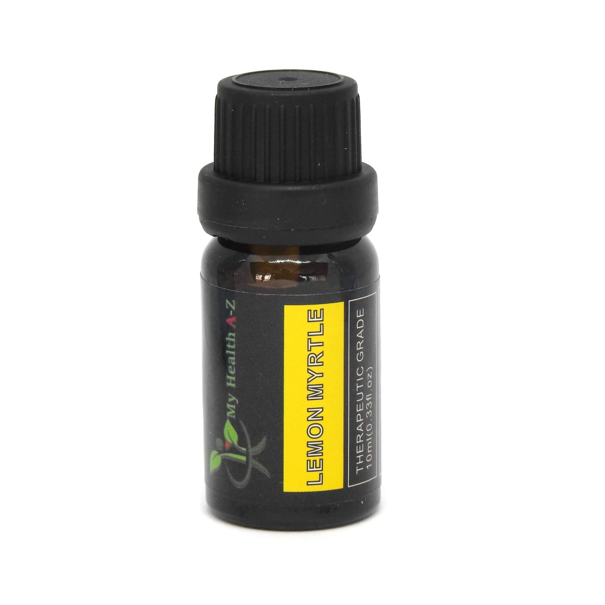 amber bottle of lemon myrtle essentail oil