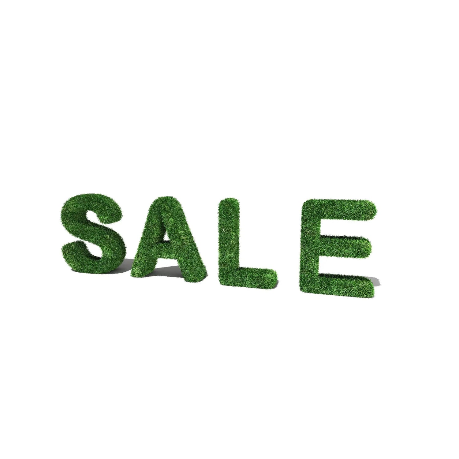 Green background on the left women hidding behind a head because the is a good SALE on