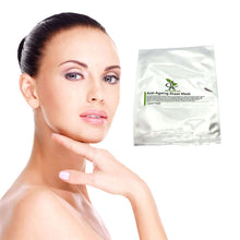 Load image into Gallery viewer, beautiful women with her hand on the chin and an anti-ageing face sheet mask satchel
