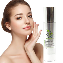 Load image into Gallery viewer, beautiful woman on the right is bottle with botanical gel cleanser
