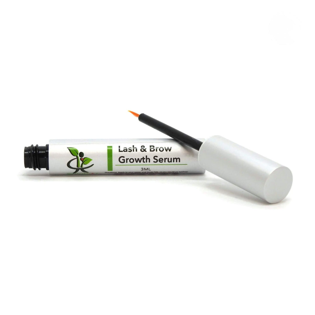 My Health A-Z Lash and brow growth serum with applicator on a white background