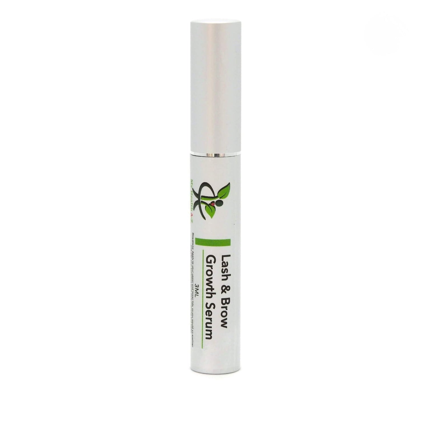 My Health A-Z Lash and brow growth serum bottle on a white background