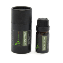 Load image into Gallery viewer, 10ml eucalyptus essential oil bottle next to the cylinder it comes in
