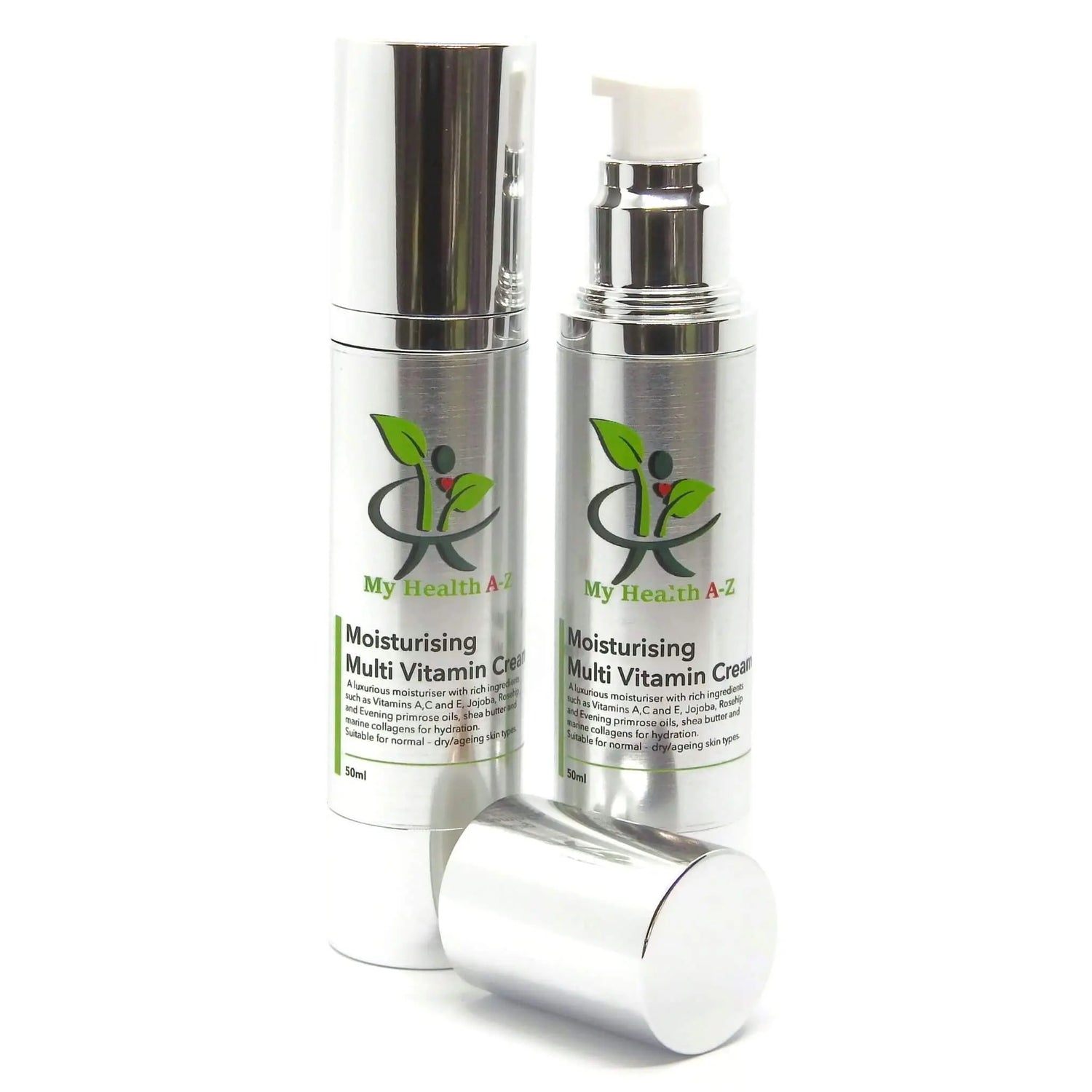 My Health A-Z Moisturising Multi-Vitamin Cream 50ml – two bottle hero product shot white background