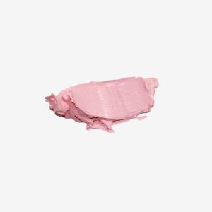 blob of pink clay mask on a white background