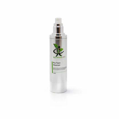 Young girl holding My Health A-Z Pre-Teen Facial Cleanser – dermatologist-friendly face wash for tweens